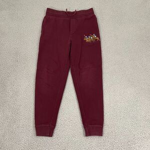 Polo Ralph Lauren Triple Pony Sweatpants Boys M Burgundy Fleece Joggers